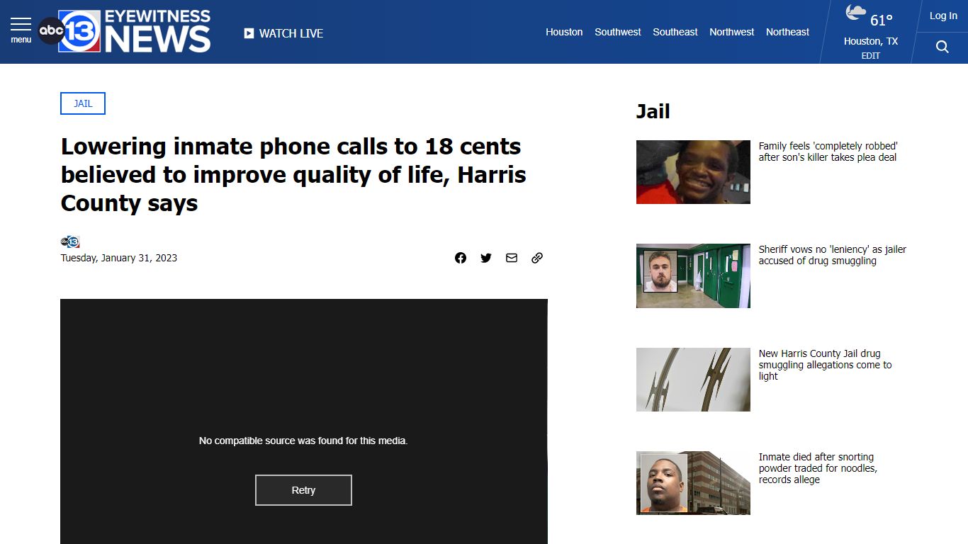 Harris County to vote on lowering cost of inmate phone calls from 22 ...